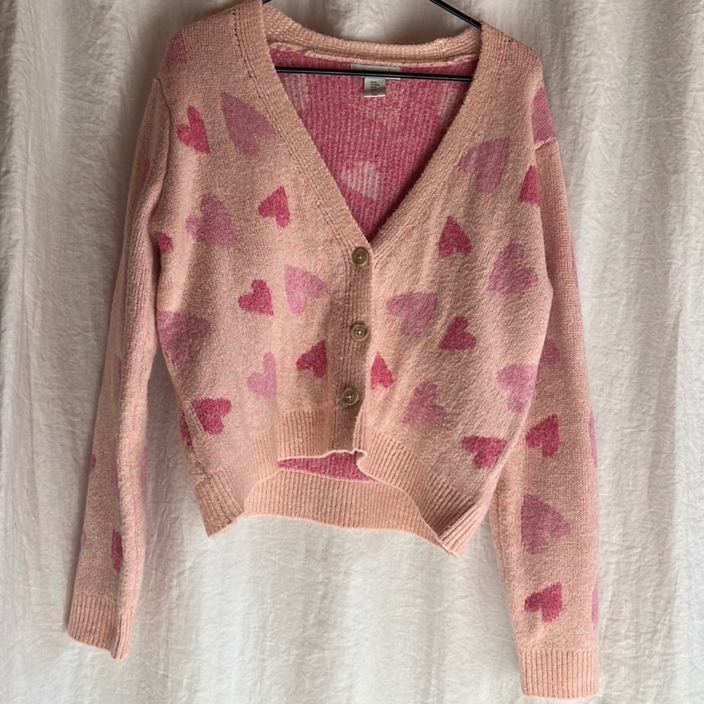 Cupcakes and cashmere heart cardigan